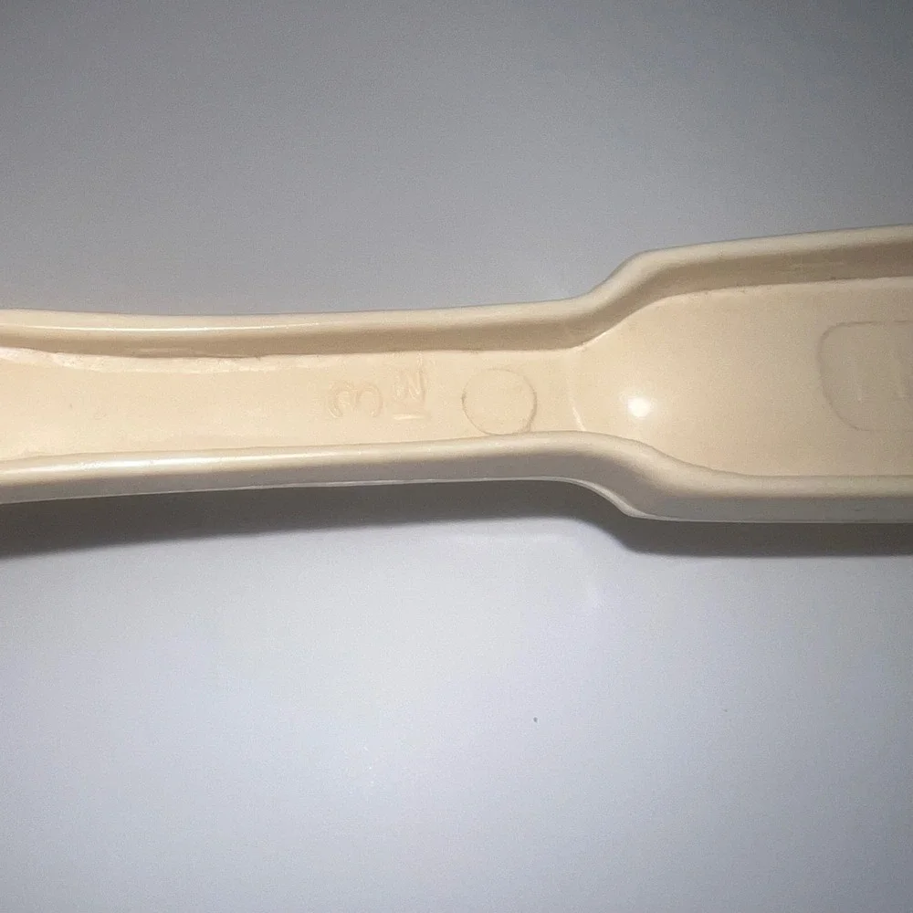 Ekco Pasta‎ Fork Server Almond Beige Vintage Slotted Spoon USA
